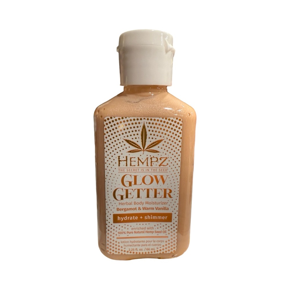 Hempz Glow Getter Herbal Body Moisturizer Warm Vanilla 2.25 oz (Shimmer) – NEW